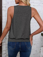 Dark Gray-Women's Vest Casual V Neck Sleeveless Fashion Loose Camisole