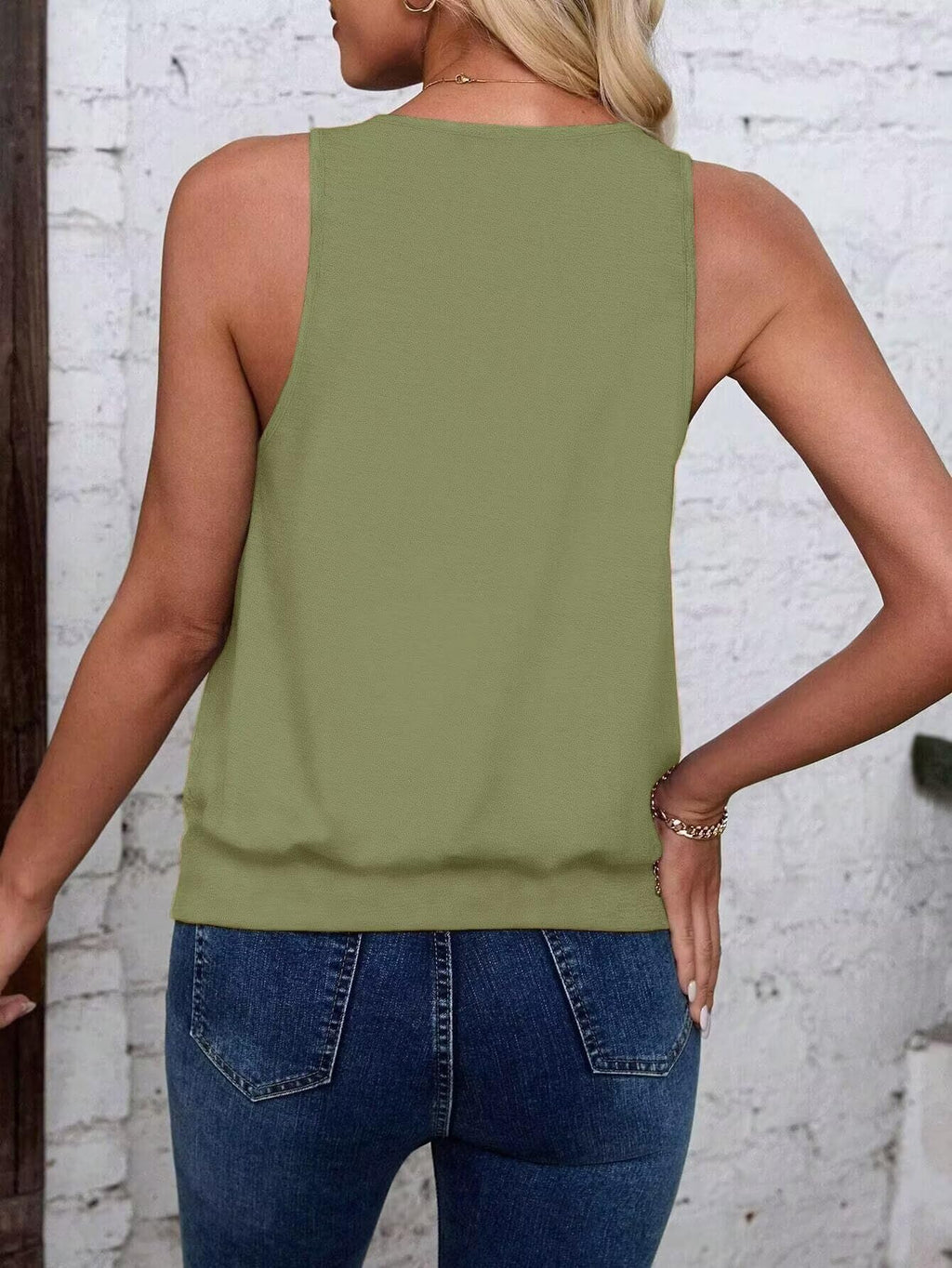 Fragrant Grass-Women's Vest Casual V Neck Sleeveless Fashion Loose Camisole