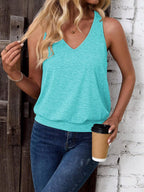 Mint Green-Women's Vest Casual V Neck Sleeveless Fashion Loose Camisole