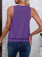 Purple-Women's Vest Casual V Neck Sleeveless Fashion Loose Camisole